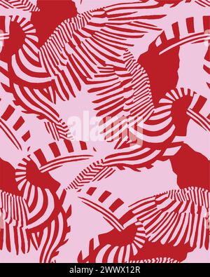 vector animals pattern illustration. wild animal outline safari vector Stock Vector
