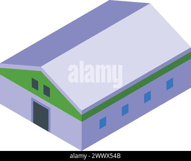 Vegetation biogas plant icon isometric vector. Energy of bio fuel. Industry power Stock Vector