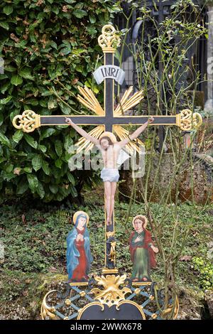 Grave Cross, St. Peter's Cemetery In Salzburg City, Austria Stock Photo