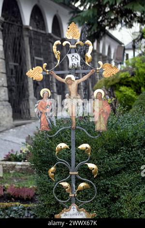 Grave Cross, St. Peter's Cemetery In Salzburg City, Austria Stock Photo