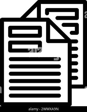 Desk letter tray icon outline vector. Bureau file repository. Stationery workplace supply Stock Vector