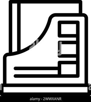 Metal file tray icon outline vector. Business equipment. Desk paper container Stock Vector