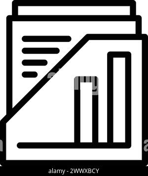 Durable paper tray icon outline vector. Cabinet document shelf. Archive desktop equipment Stock Vector