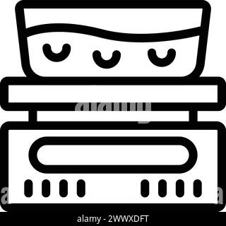 Kitchen appliance icon outline vector. Culinary scale. Weighing food instrument Stock Vector