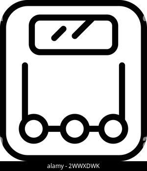 Digital kitchen scale icon outline vector. Food measure appliance. Culinary capacity tool Stock Vector