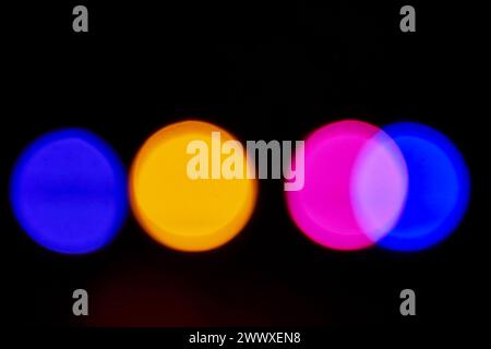 Light Leaks And Defocused Disco Light Stock Photo