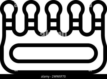Toe separator icon outline vector. Pedicure tool. Manicurist beauty supplies Stock Vector