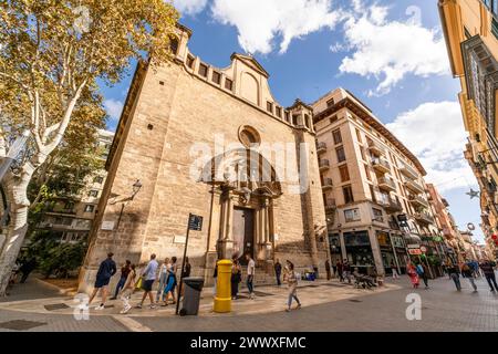 Palma de Mallorca, Spain - October 30 2023: view of amazing Iglesia de Santa Catalina Stock Photo