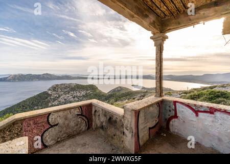 view of Formentor from awesome viewpoint, Mallorca, Spain, Europe Stock Photo