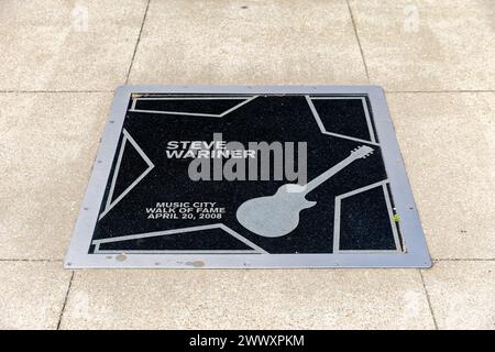 Nashville, TN - March 15, 2024: Steve Wariner star on the Music City Walk of Fame in Nashville, TN Stock Photo