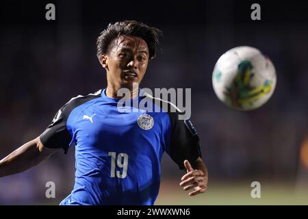 Manila, Philippines. 26th Mar, 2024. Pocholo Bugas of the Philippines competes during the group F match of 2026 FIFA World Cup Asian qualifiers between the Philippines and Iraq in Manila, the Philippines, March 26, 2024. Credit: Rouelle Umali/Xinhua/Alamy Live News Stock Photo