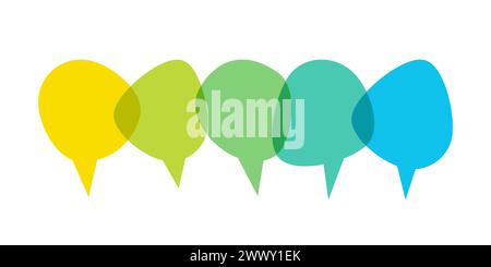 Talk, Chat bubbles. Transparent conversation clouds. Stock Vector