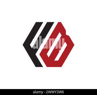 FB letter logo design vector template Stock Vector