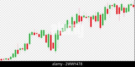 Vector background with stock market candlesticks chart. Forex trading ...