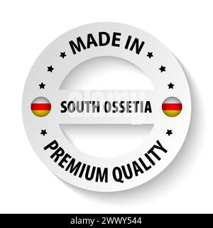 Made in South Ossetia graphic and label. Element of impact for the use you want to make of it. Stock Vector