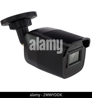 Security Surveillance Camera Isolated on White Stock Photo