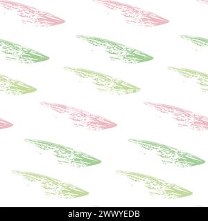 brush drawn geometric shapes seamless pattern. Hand drawn straight brush strokes, bold and thin lines, stripes. Abstract  vector background, tech geom Stock Vector