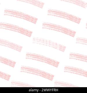 Seamless vector pattern made by hand drawn thin paint strokes. horizontal dry brush stripes texture. Stock Vector