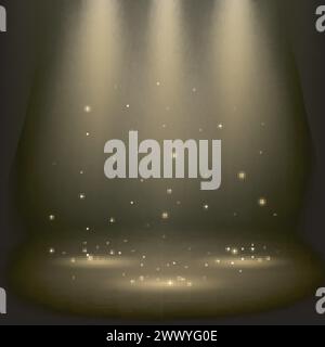 Elegant spotlights shining with sparkles, Vector Illustration Stock Vector
