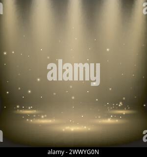 Elegant spotlights shining with sparkles, Vector Illustration Stock Vector