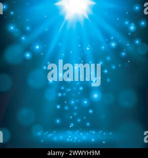 Blue light shining background, Vector Illustration Stock Vector