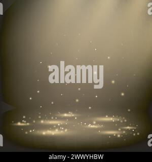 Elegant spotlights shining with sparkles, Vector Illustration Stock Vector