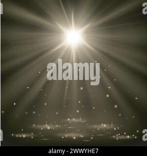 Elegant spotlights shining with sparkles, Vector Illustration Stock Vector