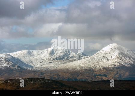 The Munros Ben More (right) & Stob Binnein (left) seen from the Tarmachan ridge Stock Photo