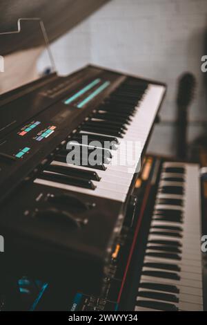 Two keyboards in a music studio Stock Photo