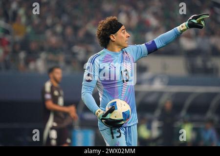 Arlington, USA. 24th Mar, 2024. March 24, 2024, Arlington, Texas: Mexico goalkeeper Guillermo Ochoa during the Concacaf Nations League Final played at AT&T Stadium. on March 24, 2024, Arlington, Texas. United States won Mexico the Finals 2-0. (Photo by Javier Vicencio/Eyepix Group/Sipa USA) Credit: Sipa USA/Alamy Live News Stock Photo