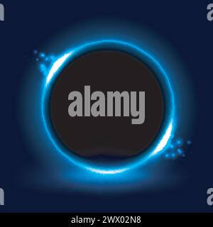Round Blue Light, Vector Illustration Stock Vector
