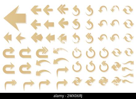 Set Of Paper Arrows, Vector Illustration Stock Vector