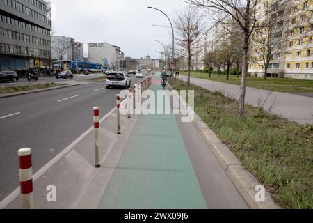 Berlin, Germany has a network of dedicated bike lanes which are paved ...