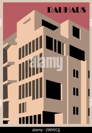 Modern Abstract Bauhaus style vector art poster Stock Vector Image ...
