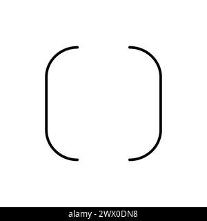 Hand Drawn flat icon for bracket Stock Vector
