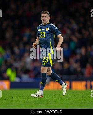 26th March 2024; Hampden Park, Glasgow, Scotland: International Football Friendly, Scotland versus Northern Ireland; Kenny McLean of Scotland Stock Photo