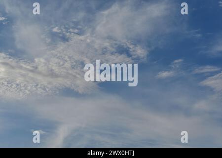 Fuzzy cloud on the blue sky, abstract background Stock Photo