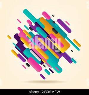 Abstract Rounded Shape Modern Style, Vector Illustration Stock Vector