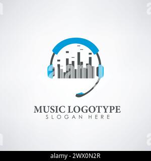 Music Concept Logo Template, Vector Illustration Stock Vector
