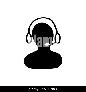 Hand Drawn flat icon for customer support Stock Vector