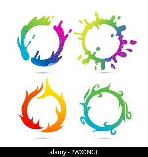 Water Splash Set. Suitable For Logo Or Symbol and Web Icons, Vector Illustration Stock Vector
