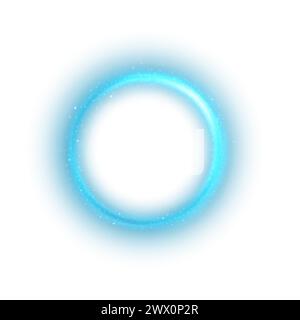 Round Blue Light Twisted on White Background, Suitable For Product Advertising, Product Design, and Other, Vector Illustration Stock Vector