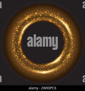 Rotating Yellow Light Shiny with Sparkles, Suitable For Product Advertising, Product Design, and Other, Vector Illustration Stock Vector