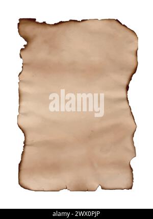 Vintage Old Paper with Slightly Burnt Edges Tracing From Real Paper, Suitable For Advertisement, Manuscript and Other, Vector Illustration Stock Vector