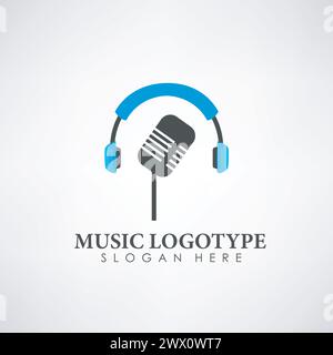 Music Concept Logo Template, Vector Illustration Stock Vector