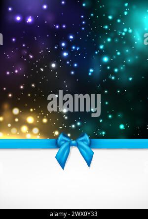 Abstract Sparkling Lights Greeting Card, Vector Illustration Stock Vector