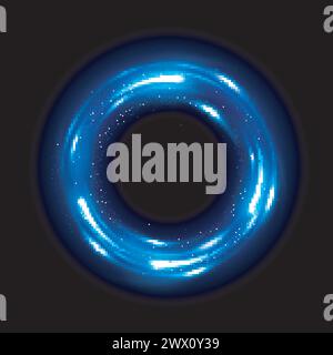 Rotating Blue Shiny with Sparks. Suitable For Product Advertising, Product Design, and Other, Vector Illustration Stock Vector