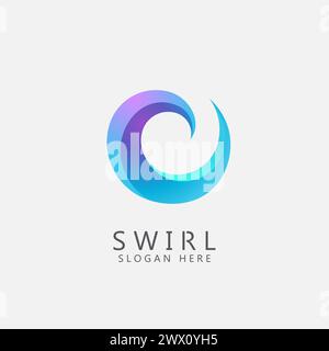 Swirl Business Logo Concept. Teamwork, Social, Or Community Symbol, Vector Illustration Stock Vector