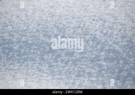 rough textured fresh white snow surface Stock Photo