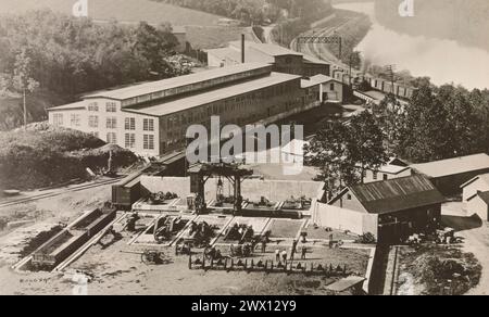 Aerial view of the Bethelehem Steel plant in Bethlehem, Pennsylvania ca. 1916-1919 Stock Photo